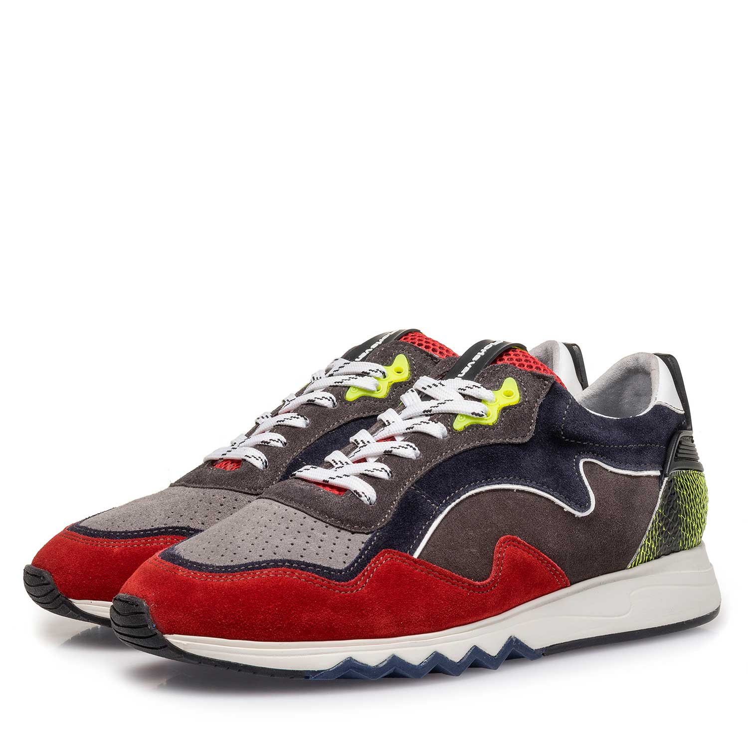 16092/02 - Red-yellow suede leather sneaker 16092/02 - Red-yellow suede leather sneaker
