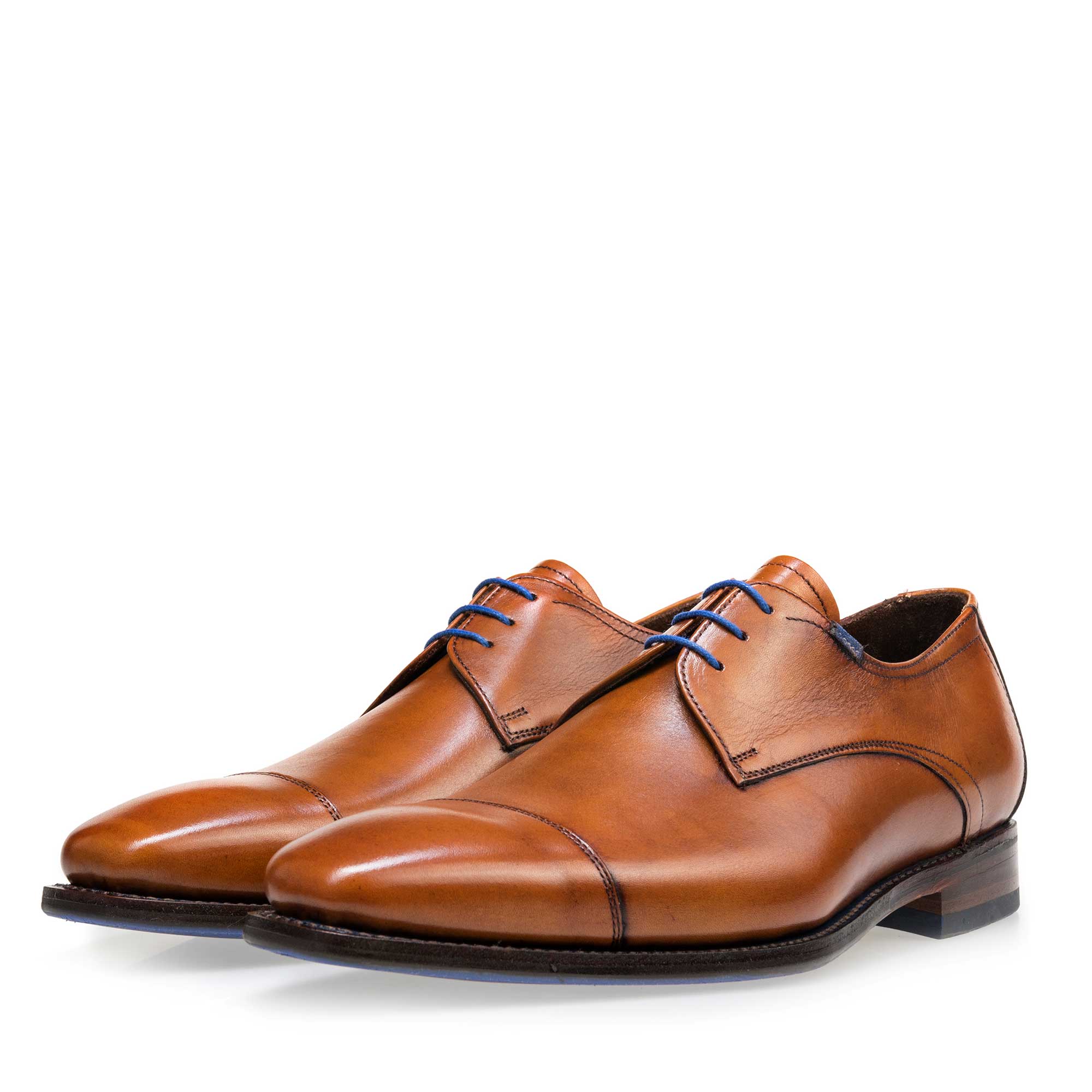 14370/00 - Cognac-coloured calf's leather lace shoe 14370/00 - Cognac-coloured calf's leather lace shoe