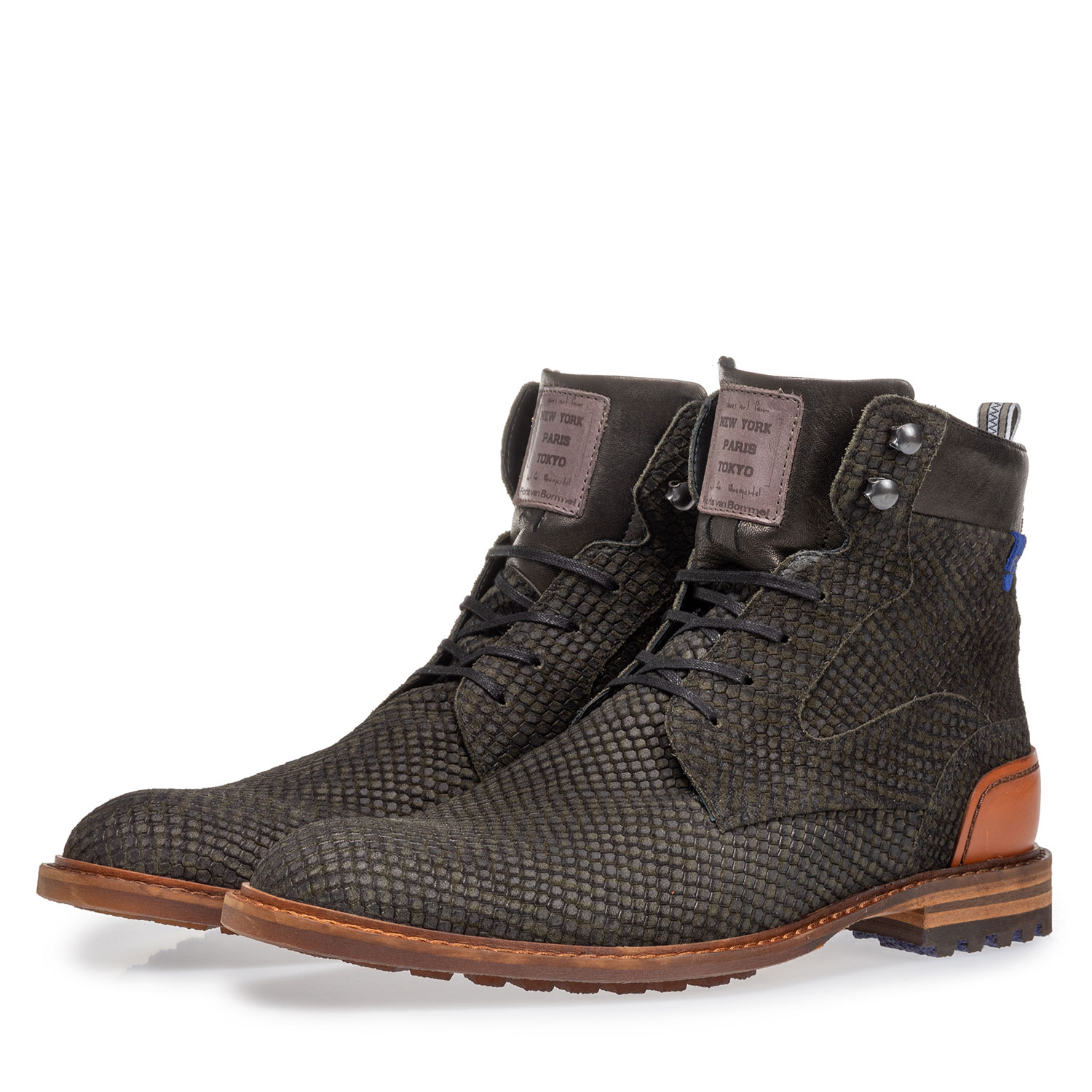 20100/08 - Crepi Stiefel grün mit Print 20100/08 - Crepi Stiefel grün mit Print