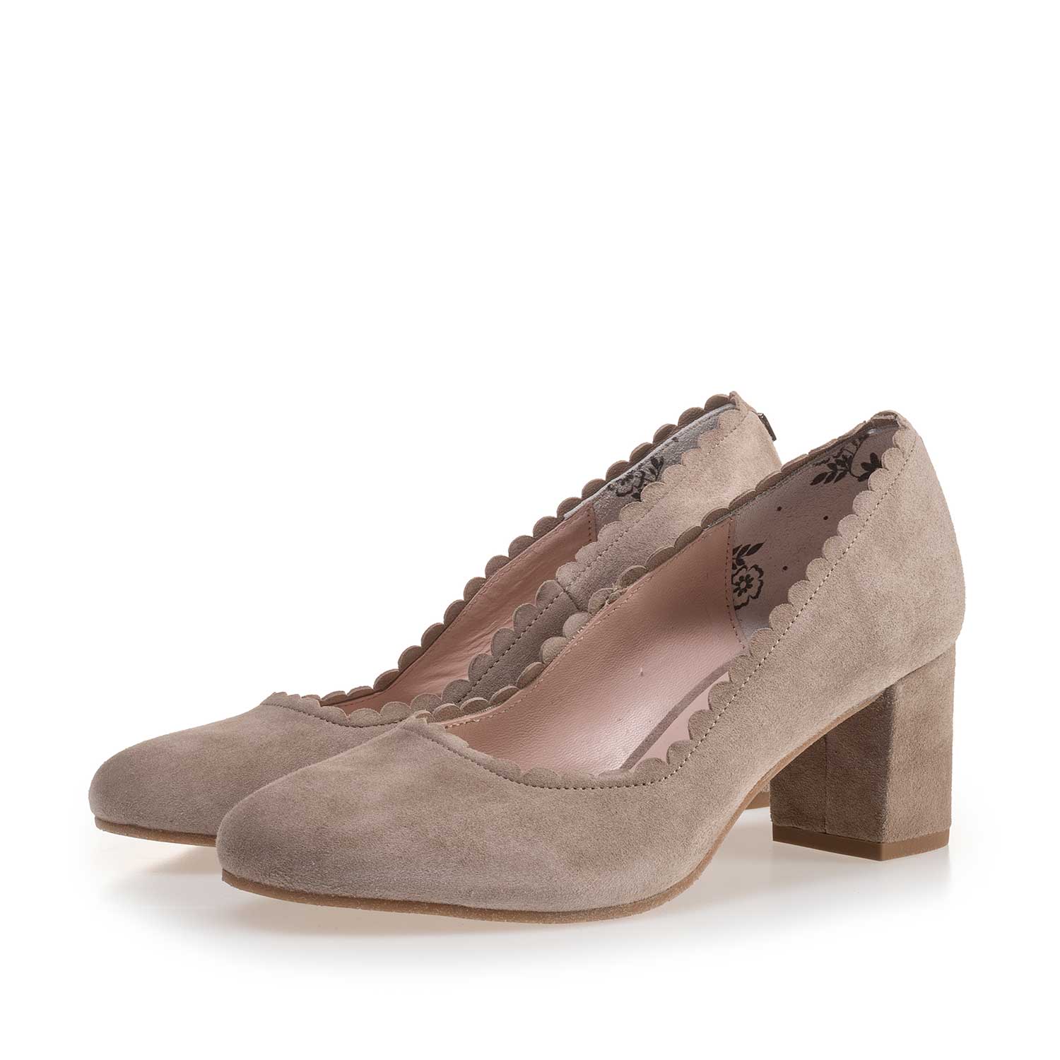 85226/01 - Taupe-coloured suede leather pumps 85226/01 - Taupe-coloured suede leather pumps