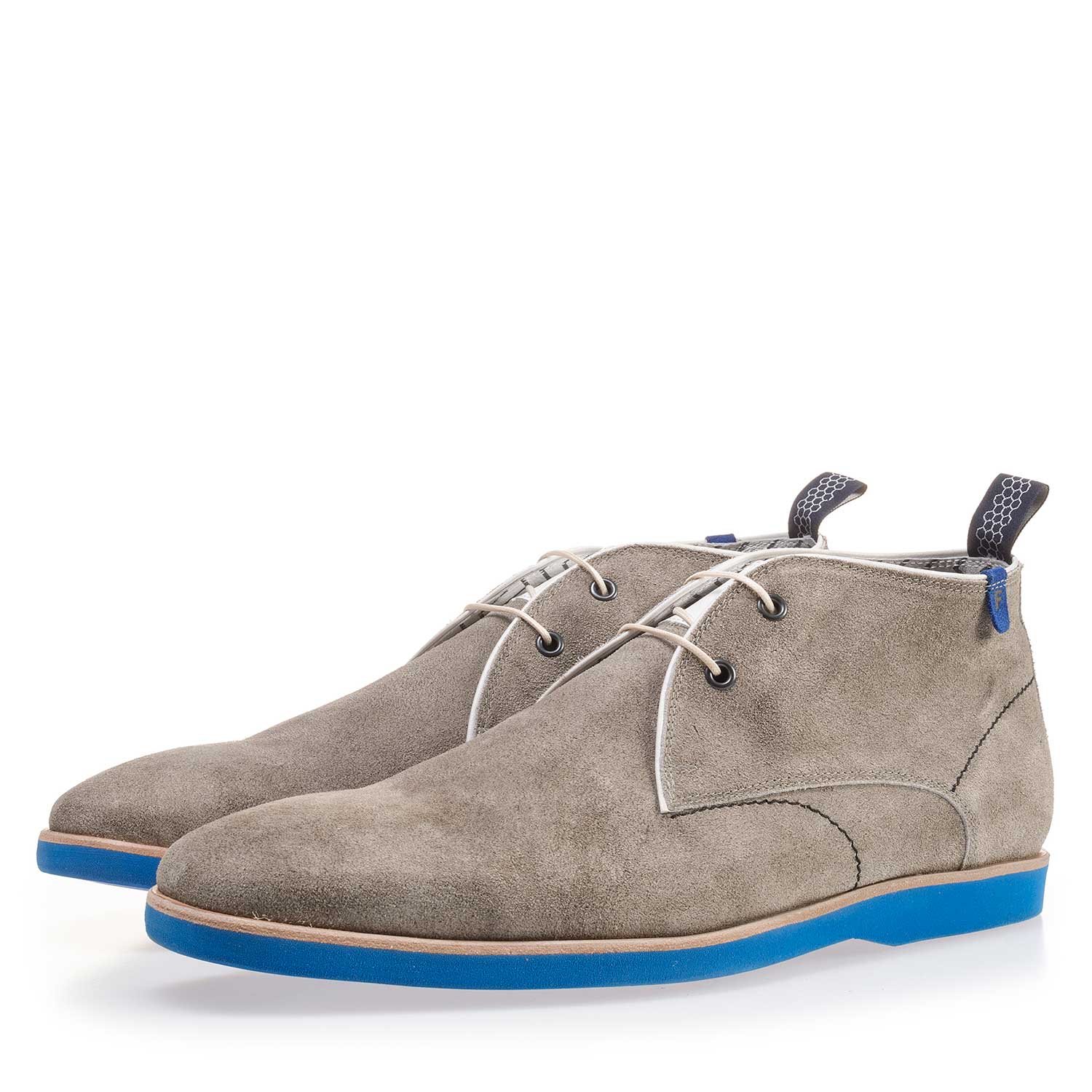 10014/02 - Olive green washed suede leather lace boot 10014/02 - Olive green washed suede leather lace boot