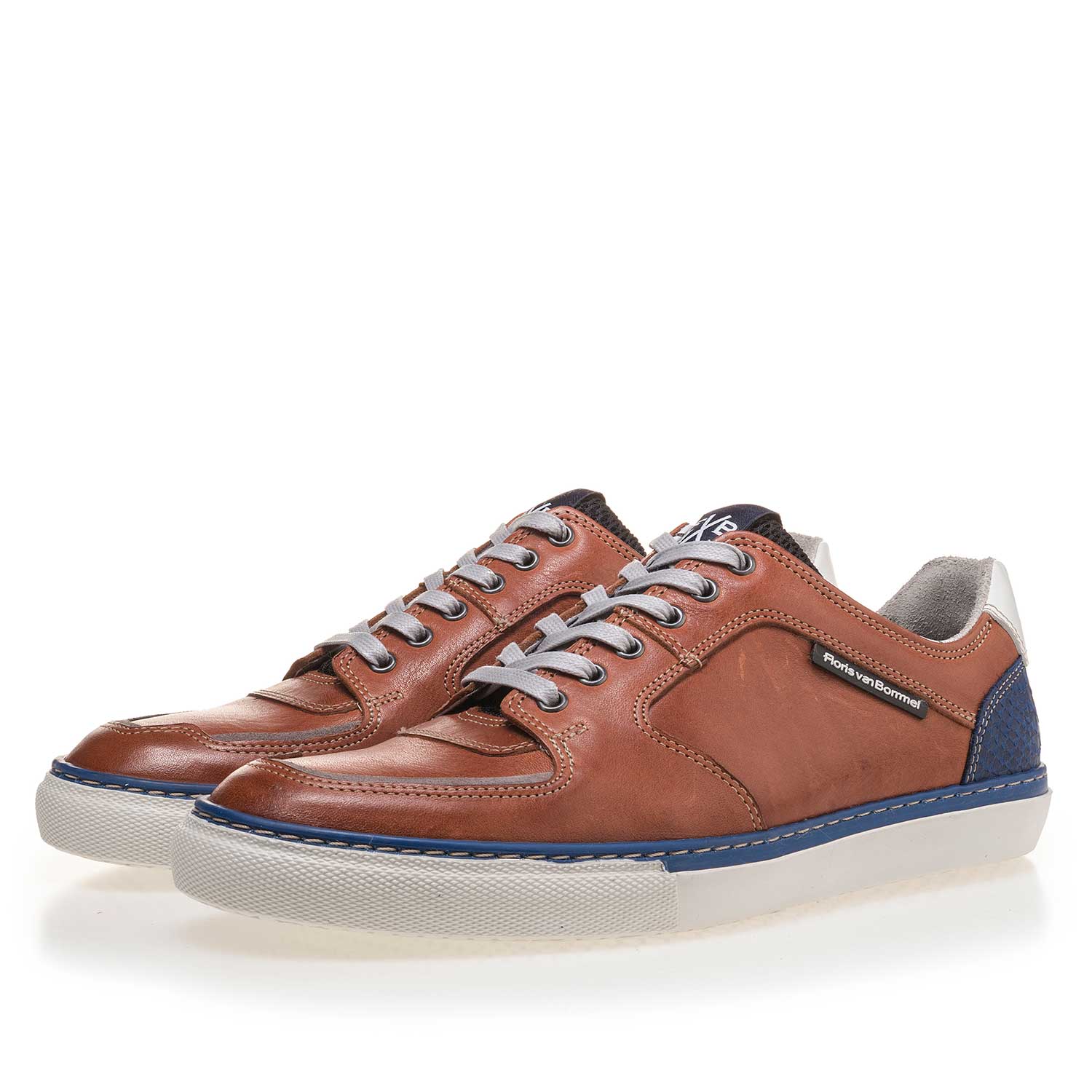 16252/01 - Cognac-coloured sneaker made of calf's leather 16252/01 - Cognac-coloured sneaker made of calf's leather