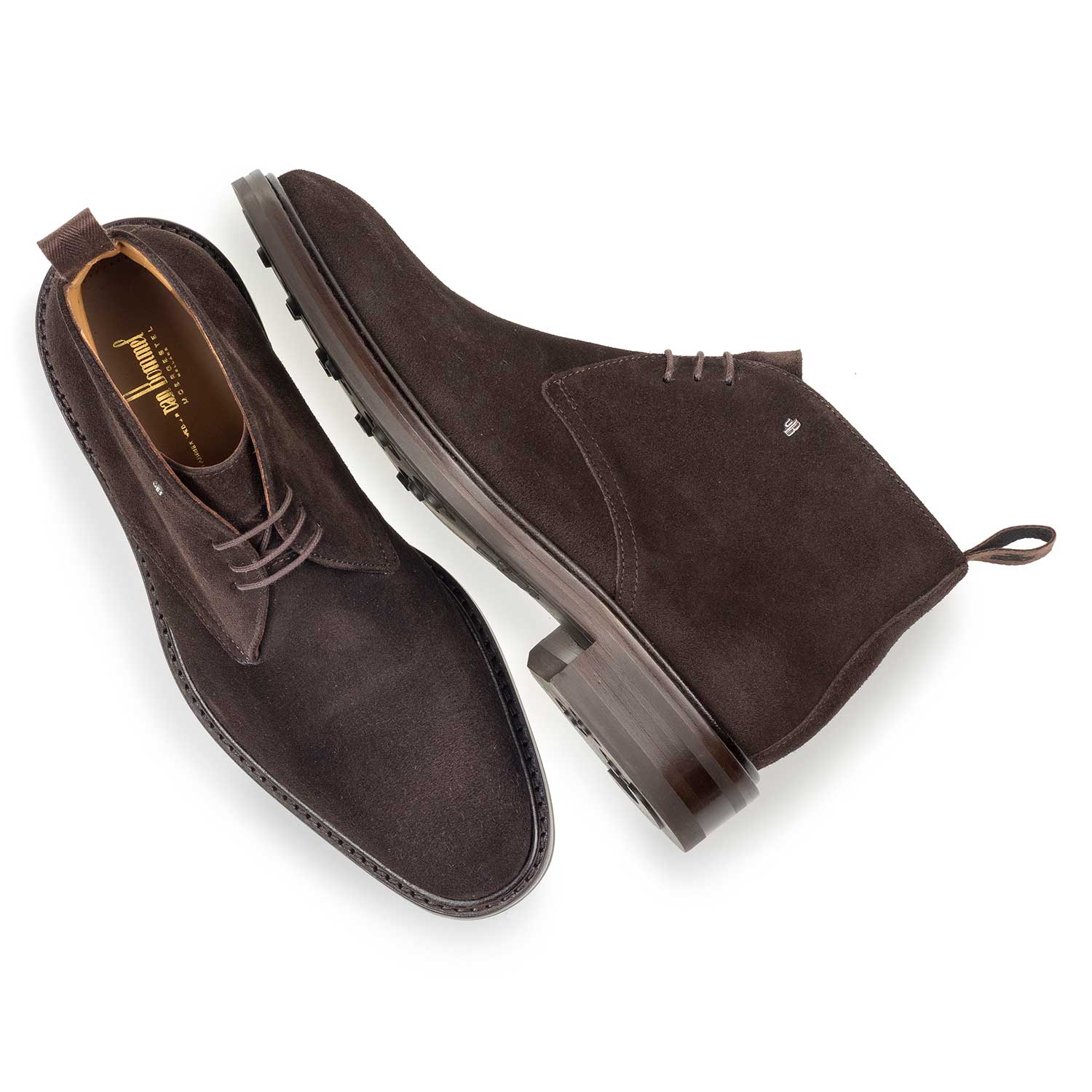 10161/00 - Dunkelbrauner Wildleder-Schnürstiefel 10161/00 - Dunkelbrauner Wildleder-Schnürstiefel