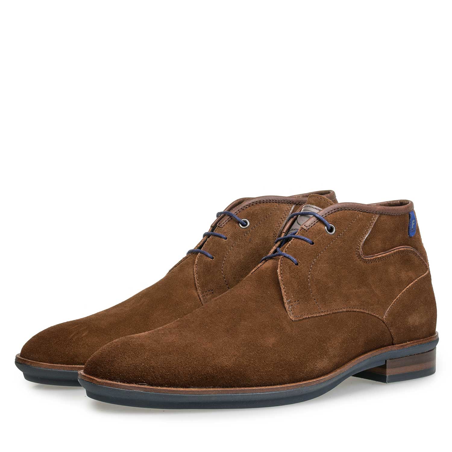 10156/06 - Brauner Kalbswildleder-Schnürstiefel 10156/06 - Brauner Kalbswildleder-Schnürstiefel