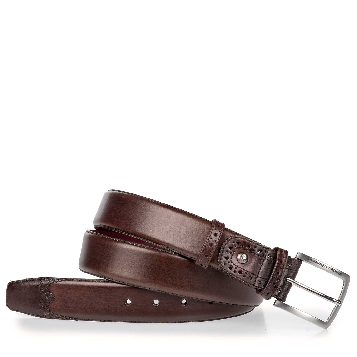75171/13 - Dark brown calf leather belt 75171/13 - Dark brown calf leather belt