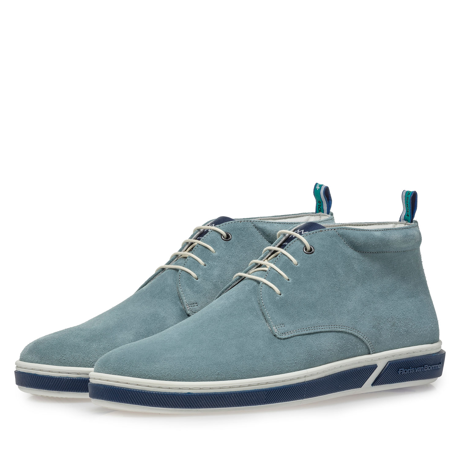 20350/03 - Hellblauer Wildleder-Schnürstiefel 20350/03 - Hellblauer Wildleder-Schnürstiefel