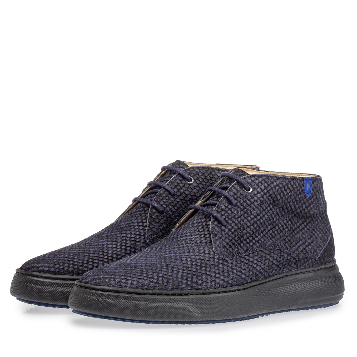 20400/21 - Stiefel Zick-Zack-Print blau 20400/21 - Stiefel Zick-Zack-Print blau