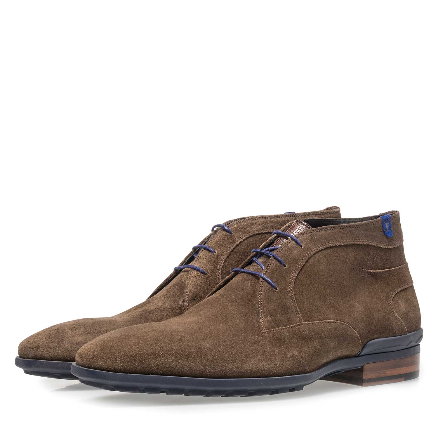 10629/02 - Taupefarbener Wildleder-Schnürstiefel 10629/02 - Taupefarbener Wildleder-Schnürstiefel